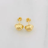 Topos Corazón Tupido 0.45g / in / 3mm Oro Amarillo 18K