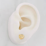 Topos Corazón Tupido 1.05g / in / 7.4mm Oro Amarillo 18K