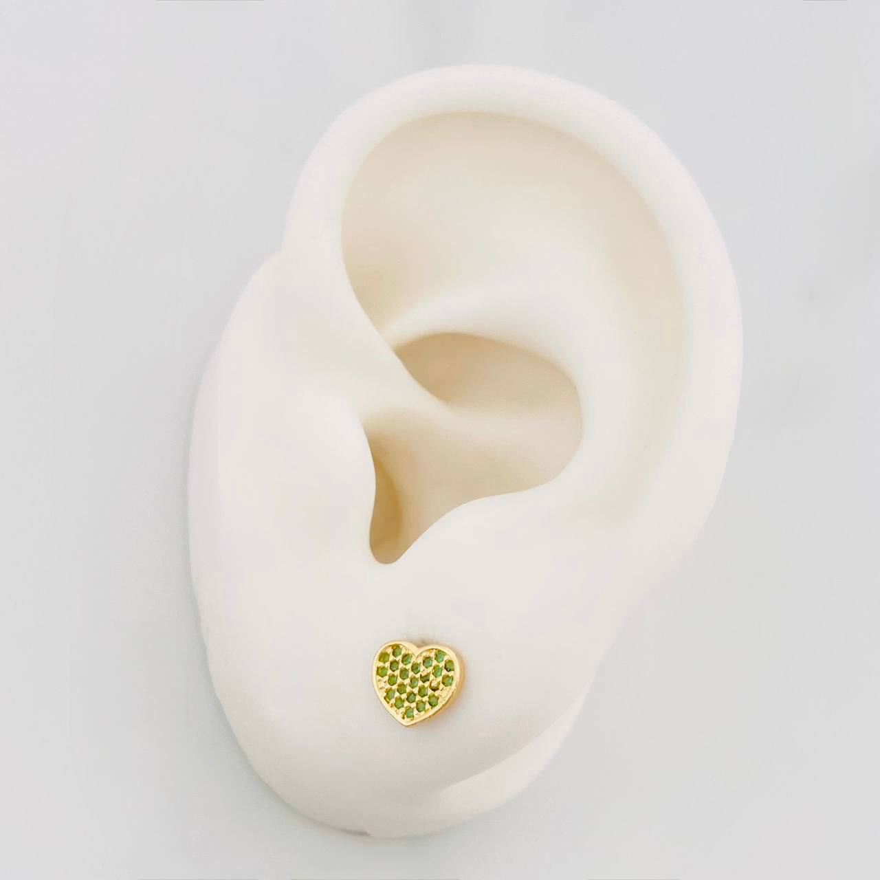 Heart Stud Earrings 1g / in / 7.2mm 18K Yellow Gold