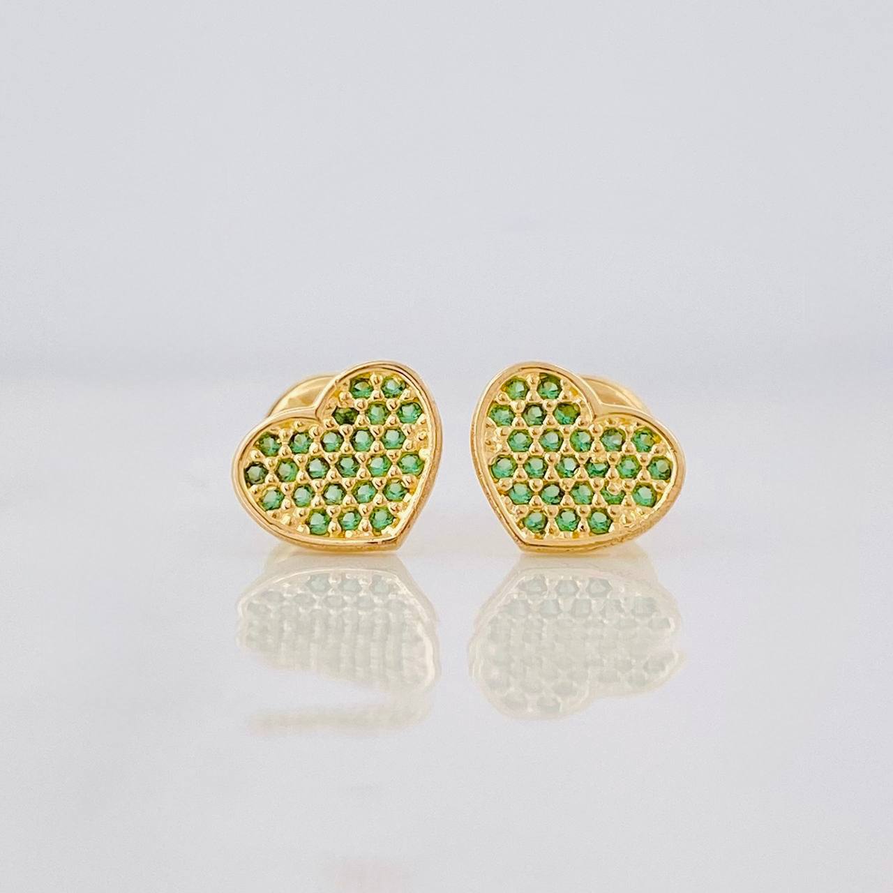 Heart Stud Earrings 1g / in / 7.2mm 18K Yellow Gold