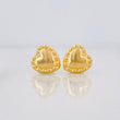Topos Corazón Punteados 0.65g / in / 8mm Oro Amarillo 18K