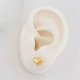 Heart Stud Earrings 0.95g / in / 10mm Yellow Gold 18K