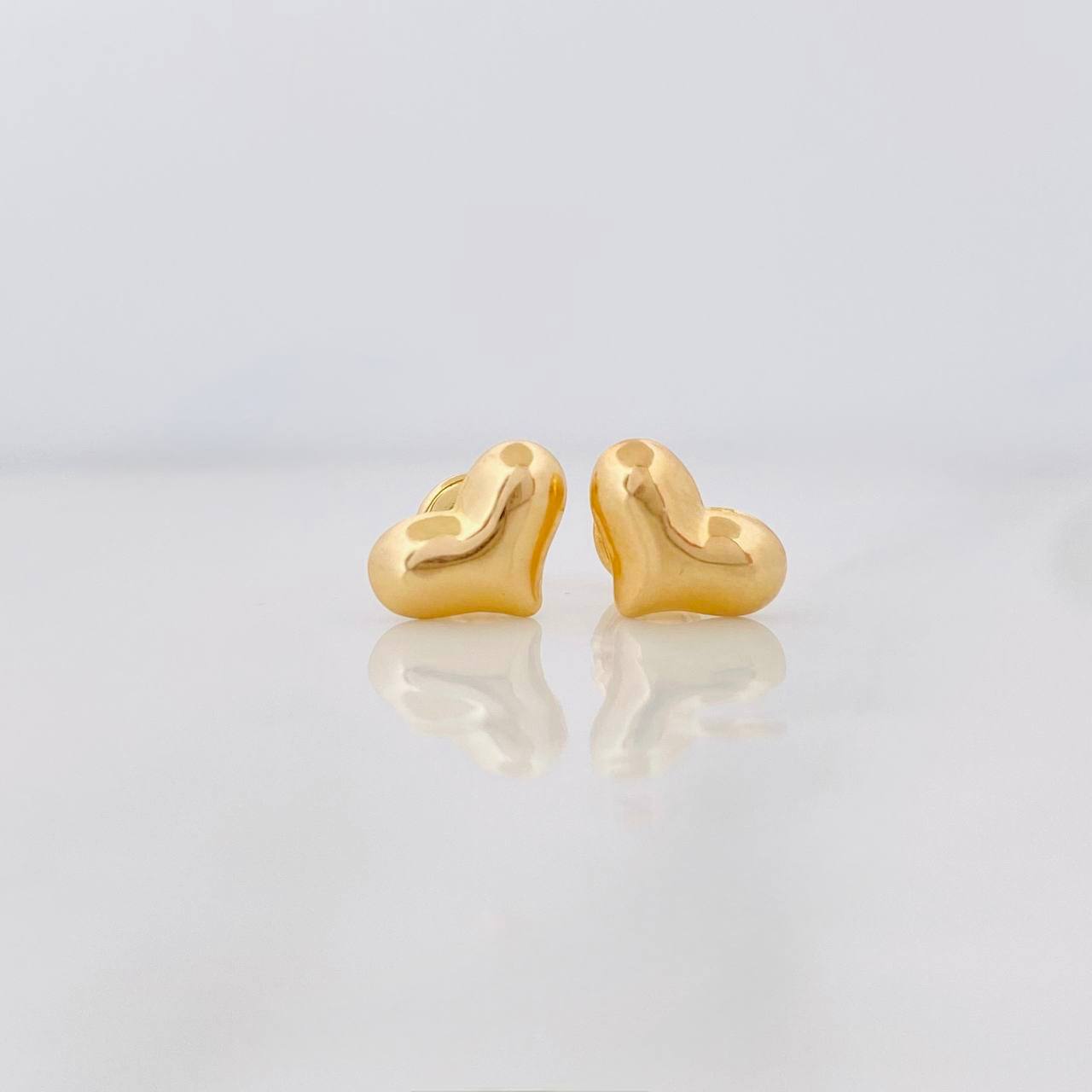Heart Stud Earrings 0.95g / in / 10mm Yellow Gold 18K