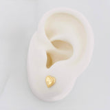 Topos Corazón Diamantado 0.65g / in / 7mm Oro Amarillo 18K