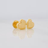 Topos Corazon 0.6g / in / 6.4mm Oro Amarillo 18K