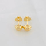 Topos Corazón Punteados 0.5g / in / 5mm Oro Amarillo 18K