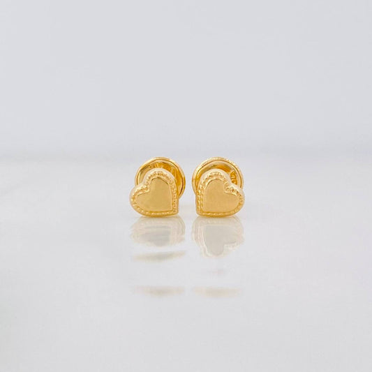 Topos Corazón Punteados 0.5g / in / 5mm Oro Amarillo 18K
