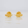 Stud Earrings Leaves 0.7g / in / 3.3mm Yellow Gold 18K