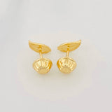 Leaf Stud Earrings 2.25g / in / 3.7mm Yellow Gold 18K