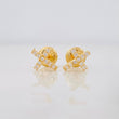 Stud Earrings Cross 0.65g / in / 6.5mm Yellow Gold 18K