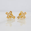 Stud Earrings Cross 1.2g / in / 7.7mm Yellow Gold 18K
