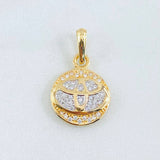 Pendant Circle Car Brand 2.25gr / 3/4 in / 18K Yellow Gold
