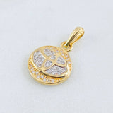 Pendant Circle Car Brand 2.25gr / 3/4 in / 18K Yellow Gold