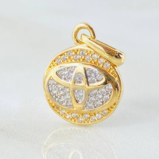 Pendant Circle Car Brand 2.25gr / 3/4 in / 18K Yellow Gold
