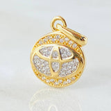 Pendant Circle Car Brand 2.25gr / 3/4 in / 18K Yellow Gold