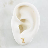 Topos Letra I 0.7gr / Oro Amarillo 18K