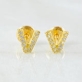 Topos Letra V 0.8gr / 5mm Oro Amarillo 18K