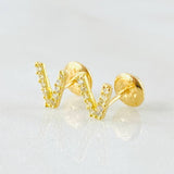 Topos Letra V 0.85gr / 6mm Oro Amarillo 18K *