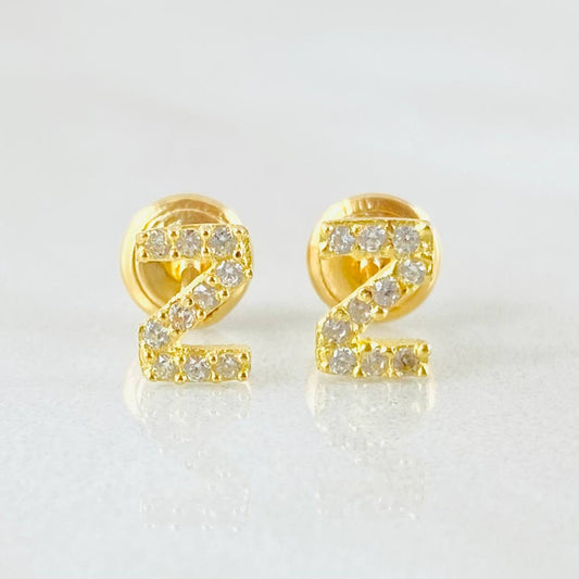 Topos Letra Z 0.75gr / 4.3mm Oro Amarillo 18K *