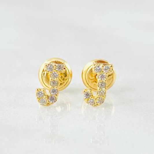 Topos Letra J 0.65gr / 3mm Oro Amarillo 18K ©