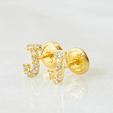 Topos Letra J 0.65gr / Oro Amarillo 18K