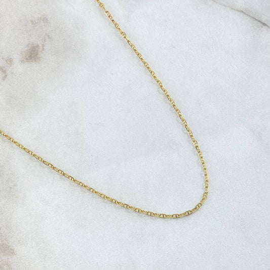 Flat Mariner Chain Volga 3.45gr / 60cm / 1.4mm Yellow Gold +3 18K ©