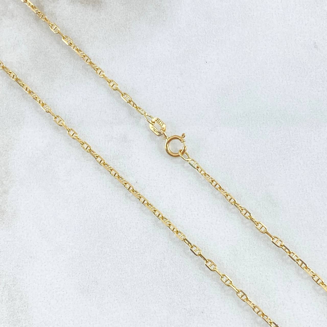 Flat Mariner Chain Volga 3.45gr / 60cm / 1.6mm Yellow Gold +3 18K ©