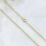 Flat Mariner Chain Volga 3.45gr / 60cm / 1.4mm Yellow Gold +3 18K ©