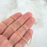 Flat Mariner Chain Volga 3.45gr / 60cm / 1.6mm Yellow Gold +3 18K ©