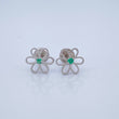 Topos Flor Esmeralda 0.85gr / 9mm / Plata 925 %