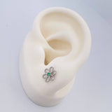 Topos Flor Esmeralda 0.85gr / 9mm / Plata 925 %