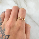 Partial Infinity Ring 1.6gr / Size 7 1/2 / 18K Gold -