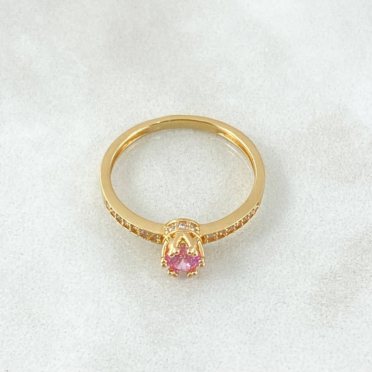 Crowned Solitaire Ring 2.05gr / Size 6 3/4 / 18K Gold ©