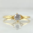 Hollow Rhombus Solitaire Ring 1.65gr / Size 8 / 18K Gold ©