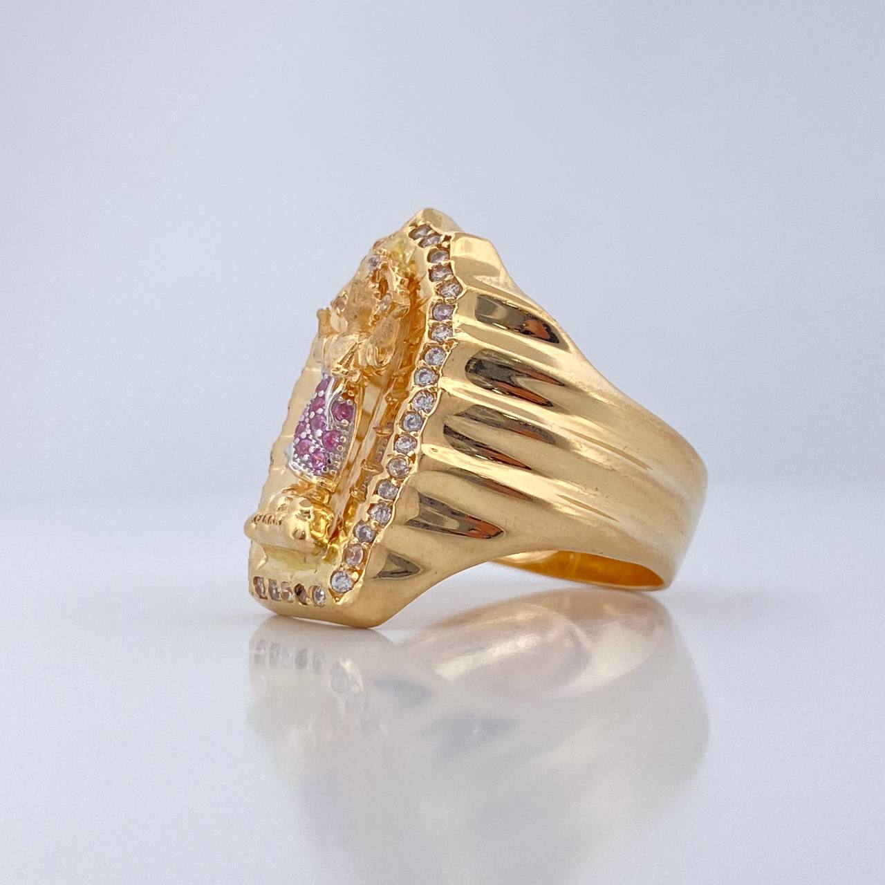 Anillo Divino Niño 14.4gr / T11 / Dos Oros Amarillo Blanco 18K $