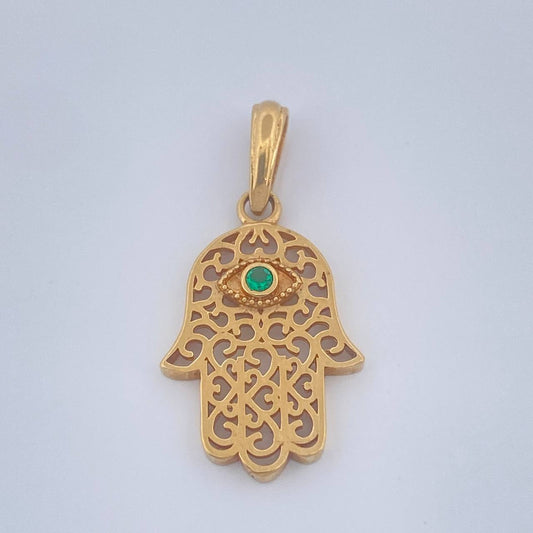 Dije Mano Hamsa 1.3gr / 1 in / Oro Amarillo 18K $