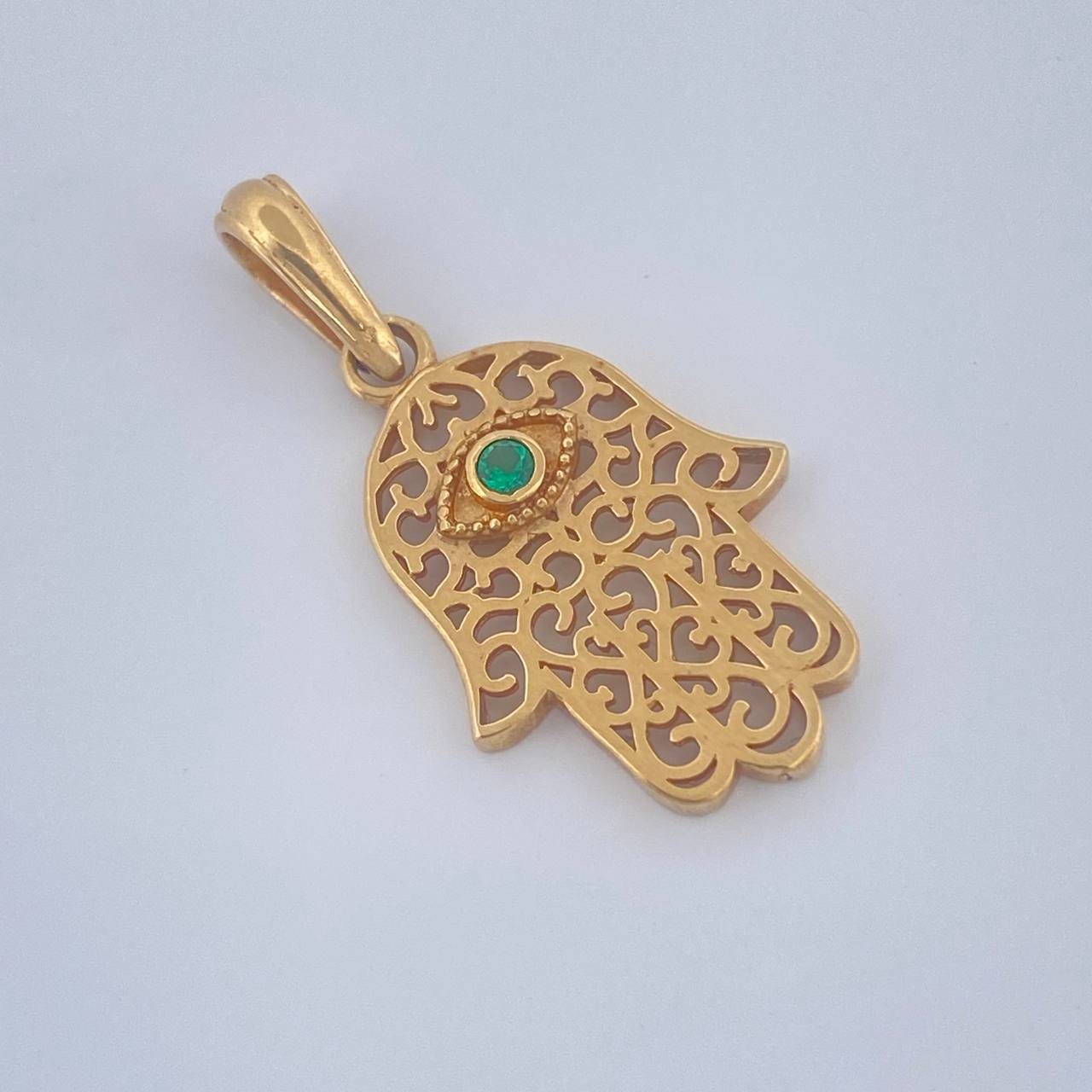 Dije Mano Hamsa 1.3gr / 1 in / Oro Amarillo 18K $