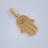 Dije Mano Hamsa 1.3gr / 1 in / Oro Amarillo 18K $