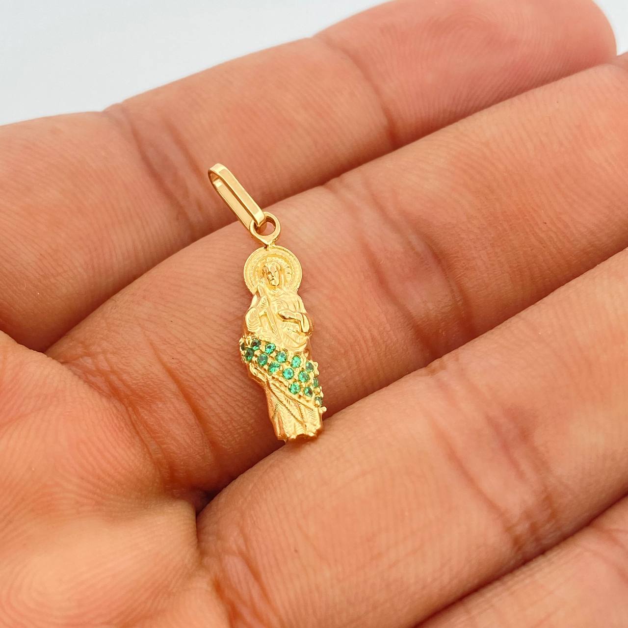 Dije San Judas Tadeo 1.25gr / 1 in / Oro Amarillo 18K $