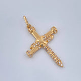 Dije Cruz Clavo 2.3gr / 1 1/4 in / Oro Amarillo 18K $