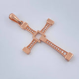 Dije Cruz Movil 2.9gr / 1 3/4 in / Oro Rosa 18K $