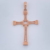 Dije Cruz Movil 2.9gr / 1 3/4 in / Oro Rosa 18K $