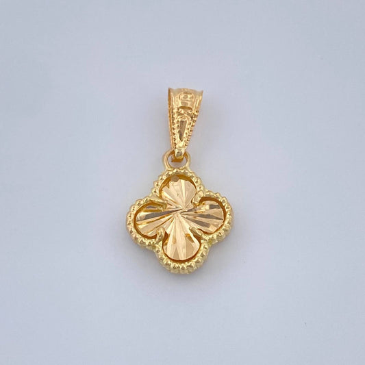 Dije Trebol Dorado 1.3gr / 3/4 in / Oro Amarillo Nac.Esp. 18K $
