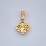 Dije Trebol Dorado 1.3gr / 3/4 in / Oro Amarillo Nac.Esp. 18K $