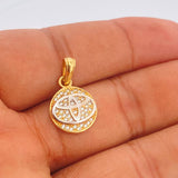 Dije Circulo Marca Automovil 2.3gr / 1 in / Dos Oros Amarillo Blanco 18K $