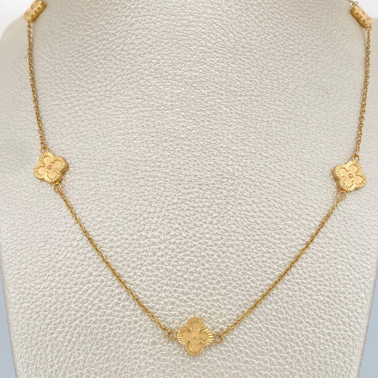 Cadena Trebol 4.6gr / 18 in / 1mm Oro Amarillo 18K $