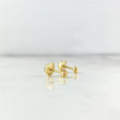 Stud Earrings Media Bead 0.45gr / 3mm Diamond Cut Yellow Gold