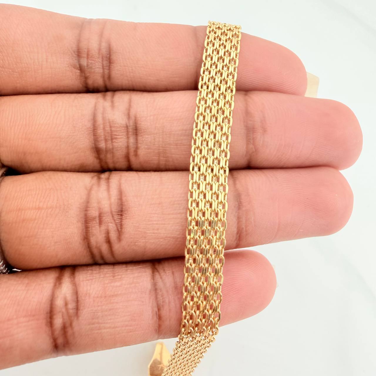 Pulso Chino 4.85gr / 7 3/4 in / 6.45mm Oro Amarillo +1 18K $