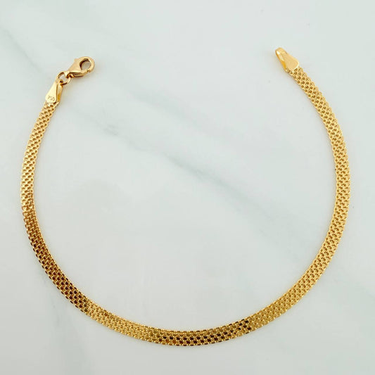 Pulso Chino 3.3gr / 7 1/2 in / 2mm Oro Amarillo +1 18K $