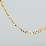 Cadena Figaro 3.1gr / 21 1/2 in / 2.05mm Oro Amarillo +1 18K $